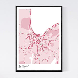 Rothesay Town Map Print