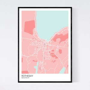 Rothesay Town Map Print