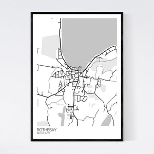 Rothesay Town Map Print