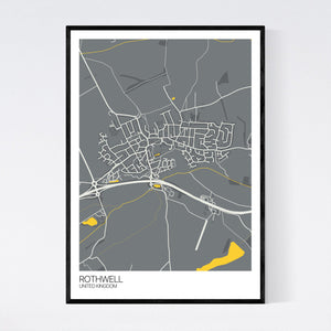 Rothwell City Map Print