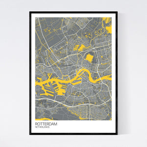 Rotterdam City Map Print