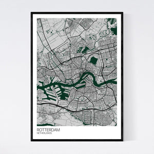 Rotterdam City Map Print