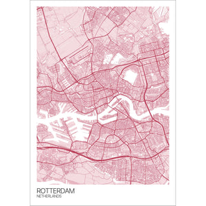 Map of Rotterdam, Netherlands