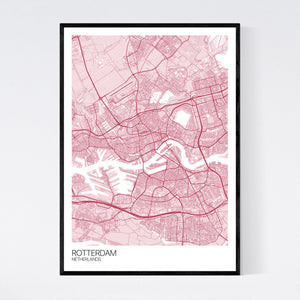 Map of Rotterdam, Netherlands