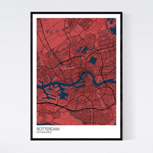 Rotterdam City Map Print