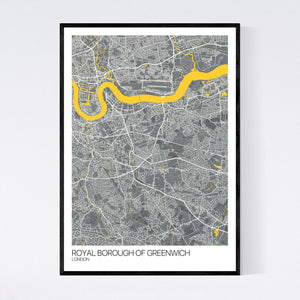 Royal Borough of Greenwich Neighbourhood Map Print