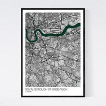 Load image into Gallery viewer, Royal Borough of Greenwich Neighbourhood Map Print