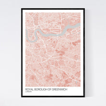Load image into Gallery viewer, Royal Borough of Greenwich Neighbourhood Map Print