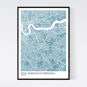 Royal Borough of Greenwich Neighbourhood Map Print