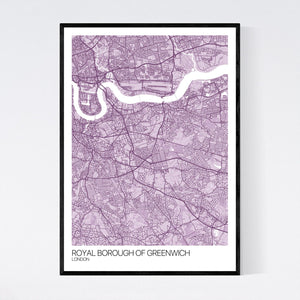 Royal Borough of Greenwich Neighbourhood Map Print