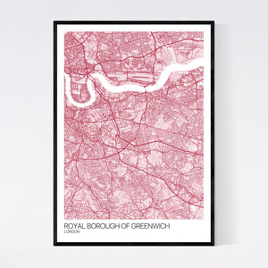 Map of Royal Borough of Greenwich, London