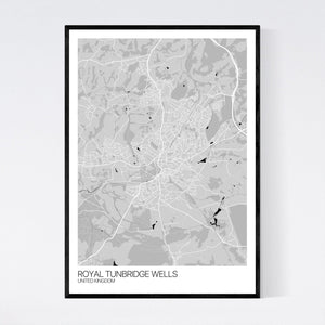 Royal Tunbridge Wells City Map Print