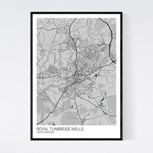 Royal Tunbridge Wells City Map Print