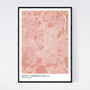 Royal Tunbridge Wells City Map Print