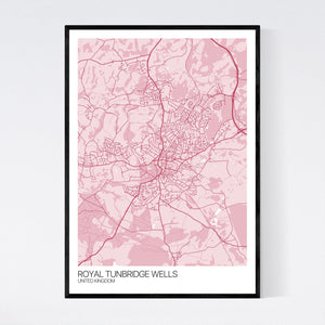 Royal Tunbridge Wells City Map Print
