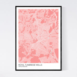 Royal Tunbridge Wells City Map Print