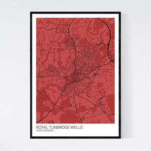 Royal Tunbridge Wells City Map Print