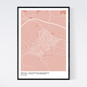 Map of Royal Wootton Bassett, Wiltshire