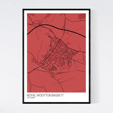 Load image into Gallery viewer, Royal Wootton Bassett Town Map Print