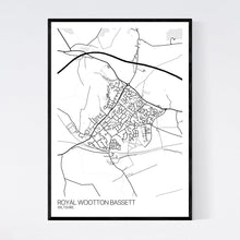 Load image into Gallery viewer, Royal Wootton Bassett Town Map Print