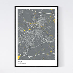 Rugby City Map Print