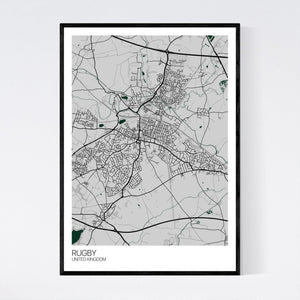 Rugby City Map Print