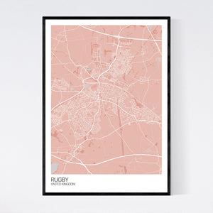 Rugby City Map Print