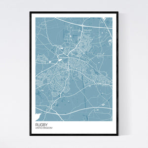 Rugby City Map Print