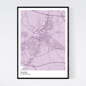 Rugby City Map Print
