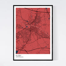 Load image into Gallery viewer, Rugby City Map Print