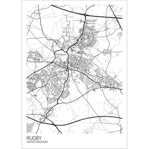 Map of Rugby, United Kingdom