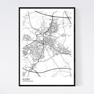 Map of Rugby, United Kingdom