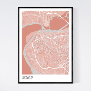 Runcorn City Map Print