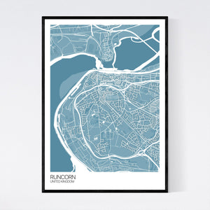 Runcorn City Map Print