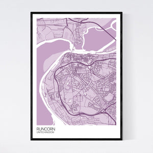 Runcorn City Map Print