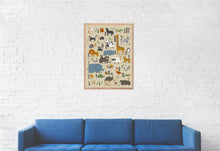 Load image into Gallery viewer, Russian Animal Alphabet Cyrillic Alphabet Print