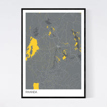 Load image into Gallery viewer, Rwanda Country Map Print