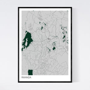 Map of Rwanda, 