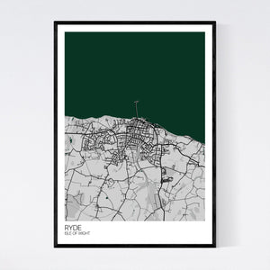 Ryde Town Map Print