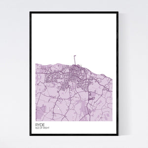Ryde Town Map Print