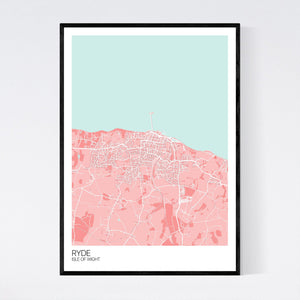 Ryde Town Map Print