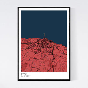 Ryde Town Map Print