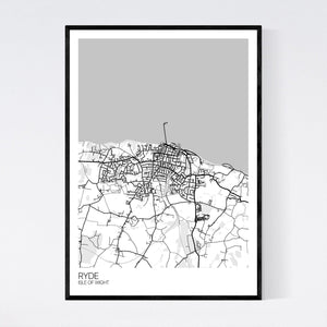 Ryde Town Map Print