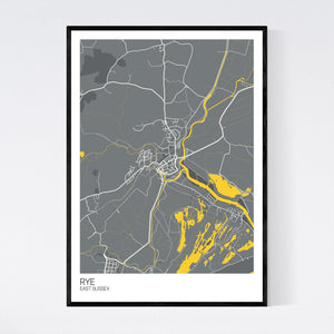 Rye Town Map Print