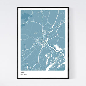 Rye Town Map Print