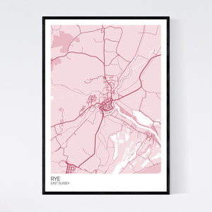 Rye Town Map Print