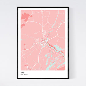 Rye Town Map Print