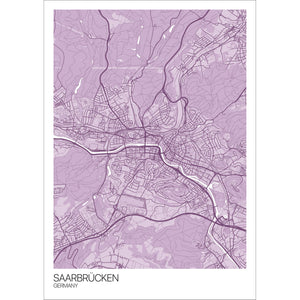 Map of Saarbrücken, Germany