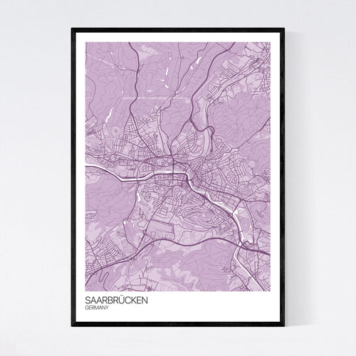 Map of Saarbrücken, Germany