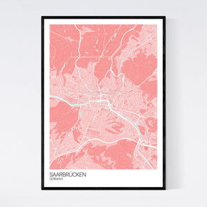 Saarbrücken City Map Print